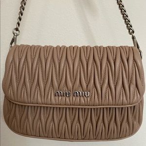Miu Miu Matelasse Mauve Crossbody Bag